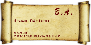 Braum Adrienn névjegykártya